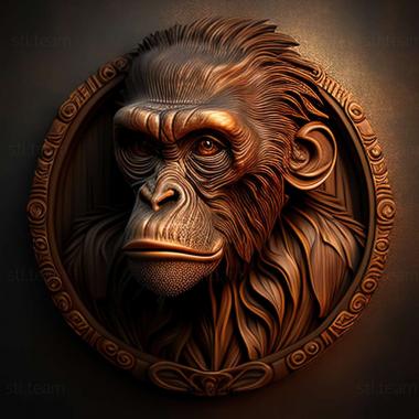 3D модель Trachypithecus phayrei (STL)